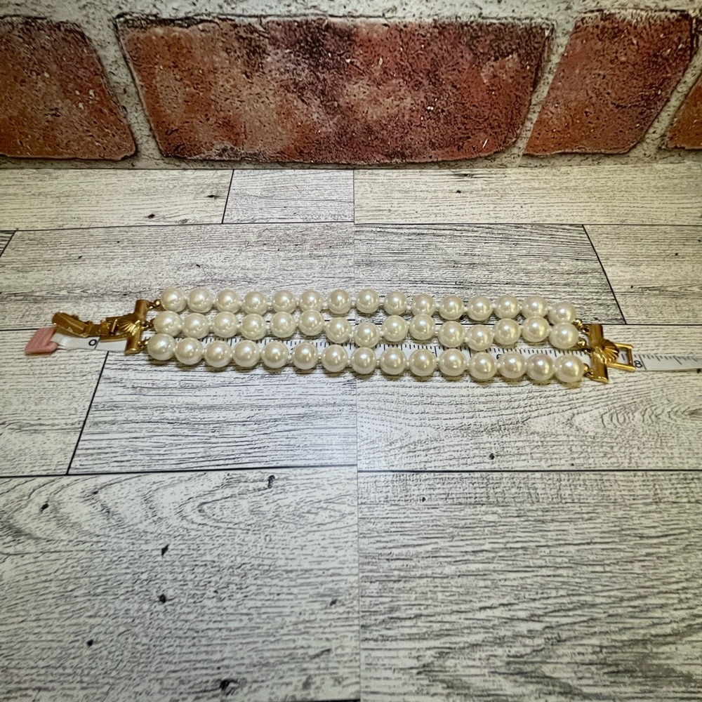 Vintage Faux Pearl Bracelet• Signed - Richelieu - Picture 10 of 13
